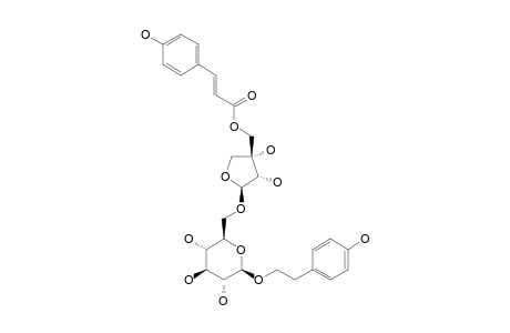 OSMANTHUSIDE-I;2-(4-HYDROXYPHENYL)-ETHYL-5-O-TRANS-PARA-COUMAROYL-BETA-D-APIOFURANOSYL-(1->6)-BETA-D-GLUCOPYRANOSIDE