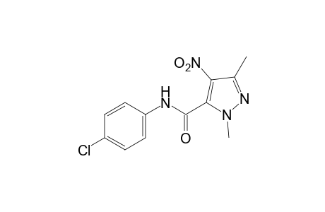 4'-chloro-1,3-dimethyl-4-nitropyrazole-5-carboxanilide