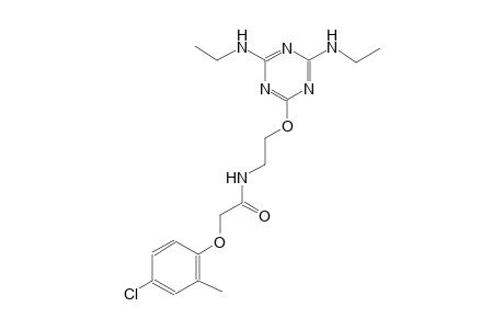 N-(2-{[4,6-bis(ethylamino)-1,3,5-triazin-2-yl]oxy}ethyl)-2-(4-chloro-2-methylphenoxy)acetamide