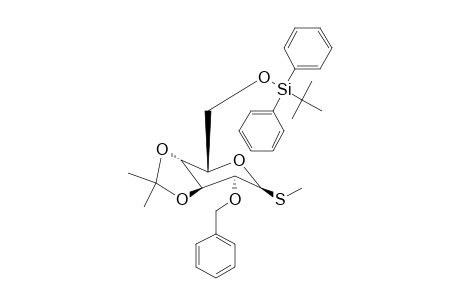 .beta.-D-Glucopyranose, 1-methylthio-deoxy-2-benzyl-3,4-o-isopropylidene-6-o-diphenyl-T-buylsilyl