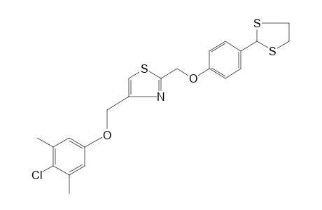 4-{[(4-chloro-3,5-xylyl)oxy]methyl}-2-{[p-(1,3-dithiolan-2-yl)phenoxy]methyl}thiazole