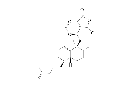 18R-ACETOXY-20-HYDROXY-2,10,19(21)-CLADOCORATRIEN-22(20)-OLIDE;MAJOR-ISOMER