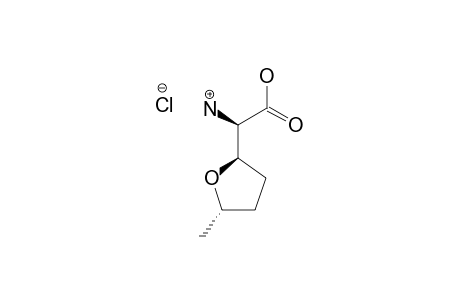 (2S,2'R,5'S)-2-AMINO-2-(5'-METHYLTETRAHYDROFURAN-2'-YL)-ACETIC-ACID-HYDROCHLORIDE;L-DIHYDROFURANOMYCIN-HYDROCHLORIDE