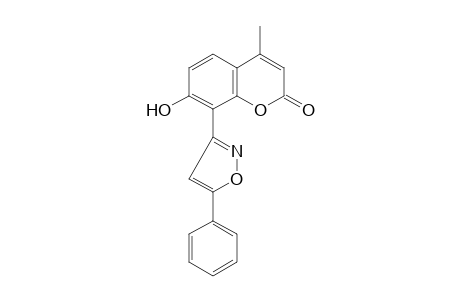 7-hydroxy-4-methyl-8-(5-phenyl-3-isoxazolyl)coumarin
