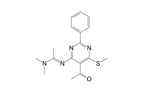 N-[5'-Acetyl-6-(methylthio)-2'-phenylpyrimidin-4'-yl]-N',N'-dimethylacetamidine