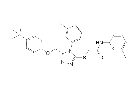 2-{[5-[(4-tert-butylphenoxy)methyl]-4-(3-methylphenyl)-4H-1,2,4-triazol-3-yl]sulfanyl}-N-(3-methylphenyl)acetamide