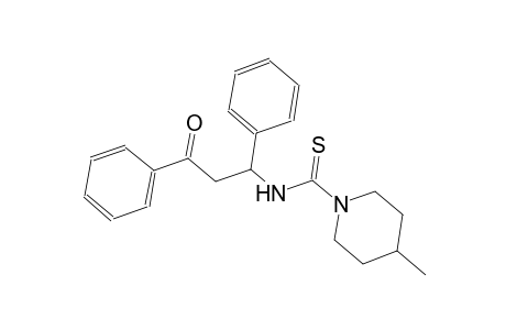 4-methyl-N-(3-oxo-1,3-diphenylpropyl)-1-piperidinecarbothioamide