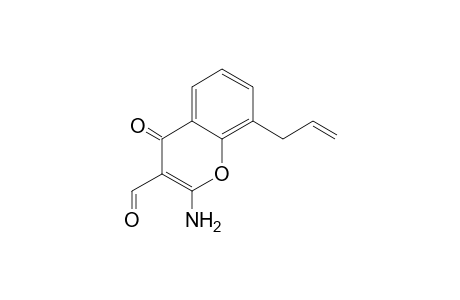 8-Allyl-2-aminochromone-3-carboxaldehyde