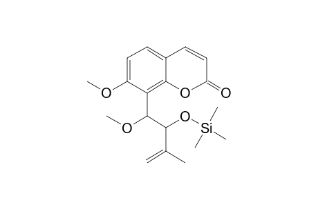 8-(2-Hydroxy-1-methoxy-3-methylbut-3-enyl)-7-methoxychromen-2-one, tms derivative