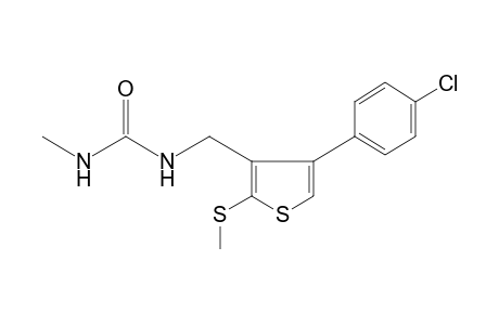 1-[4-(p-chlorophenyl)-2-(methylthio)-3-thenyl]-3-methylurea