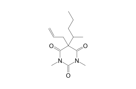2,4,6(1H,3H,5H)-Pyrimidinetrione, 1,3-dimethyl-5-(1-methylbutyl)-5-(2-propenyl)-