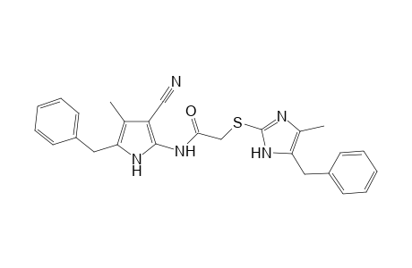 N-(5-benzyl-3-cyano-4-methyl-1H-pyrrol-2-yl)-2-[(5-benzyl-4-methyl-1H-imidazol-2-yl)sulfanyl]acetamide