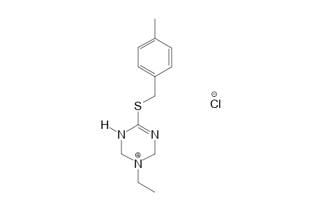 3-ethyl-6-[(p-methylbenzyl)thio]-1,2,3,4-tetrahydro-s-triazine, monohydrochloride