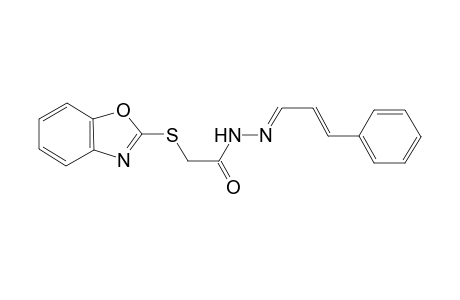 2-(1,3-benzoxazol-2-ylsulfanyl)-N-[(E)-[(E)-3-phenylprop-2-enylidene]amino]acetamide