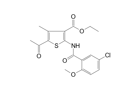 5-Acetyl-2-(5-chloro-2-methoxy-benzoylamino)-4-methyl-thiophene-3-carboxylic acid ethyl ester