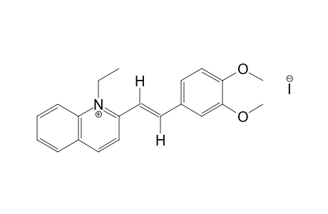 trans-2-(3,4-dimethoxystyryl)-1-ethylquinolinium iodide