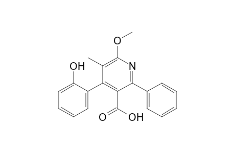 3-Pyridinecarboxylic acid, 4-(2-hydroxyphenyl)-6-methoxy-5-methyl-2-phenyl-