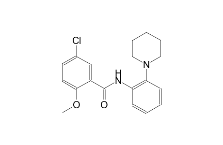5-chloro-2-methoxy-N-[2-(1-piperidinyl)phenyl]benzamide