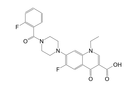 1-Ethyl-6-fluoro-7-[4-(2-fluorobenzoyl)-1-piperazinyl]-4-oxo-1,4-dihydro-3-quinolinecarboxylic acid