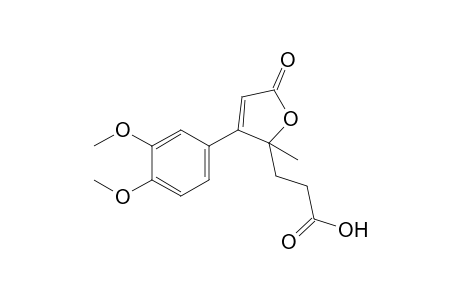 2,5-dihydro-3-(3,4-dimethoxyphenyl)-2-methyl-5-oxo-2-furanpropionic acid