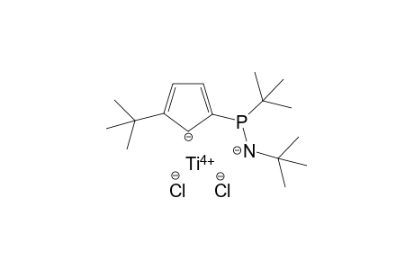 titanium(IV) dichloride tert-butyl(tert-butyl(3-(tert-butyl)cyclopenta-3,5-dien-2-ide-1-yl)phosphaneyl)amide