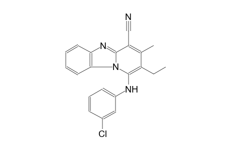 1-(3-chloroanilino)-2-ethyl-3-methylpyrido[1,2-a]benzimidazole-4-carbonitrile