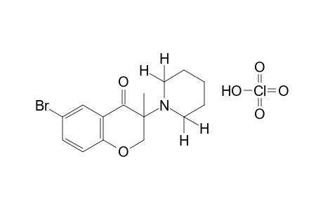 6-bromo-3-methyl-3-piperidino-4-chromanone, perchlorate