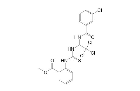 2-[[2,2,2-trichloro-1-[(3-chlorobenzoyl)amino]ethyl]thiocarbamoylamino]benzoic acid methyl ester