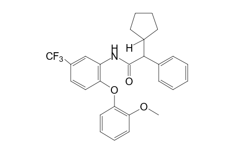 2-Cyclopentyl-6'-(o-methoxyphenoxy)-2-phenyl-alpha,alpha,alpha-trifluoro-m-acetotoluidide