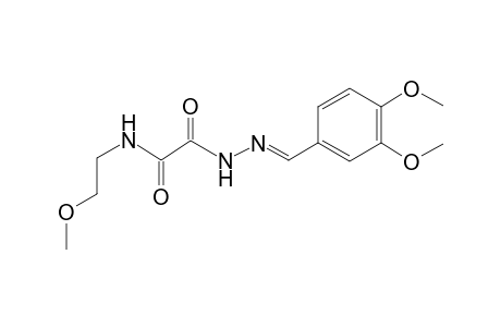 2-[(2E)-2-(3,4-dimethoxybenzylidene)hydrazino]-N-(2-methoxyethyl)-2-oxoacetamide