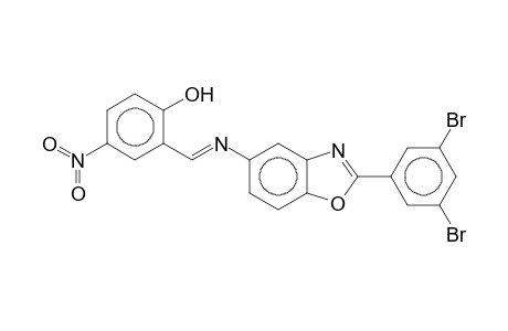 2-(3,5-Dibromophenyl)-5-(5-nitrosalicylideneamino)benzoxazole