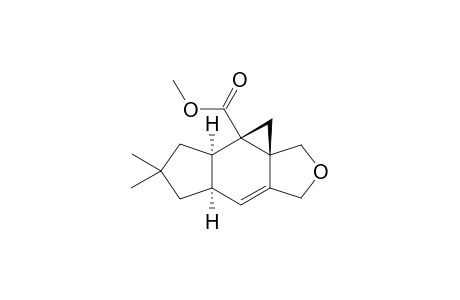 2H-Cycloprop[4,5]indeno[5,6-c] furan-8b(1H)-carboxylic acid,4,5a,6,7,8,8a-hexahydro-7,7-dimethyl-,methyl ester,(1aS(*),5a.alpha.,8a.alpha.,8b.beta.)-(+-)-