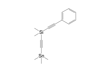 Dimethyl(phenylethynyl)((trimethylstannyl)ethynyl)silane