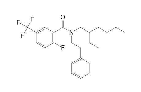 2-Fluoro-5-(trifluoromethyl)benzamide, N-(2-phenylethyl)-N-(2-ethylhexyl)-