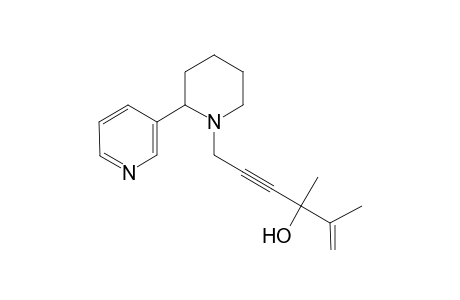 1-Hexen-4-yn-3-ol, 2,3-dimethyl-6-[2-(3-pyridinyl)-1-piperidinyl]-