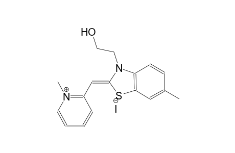 pyridinium, 2-[(Z)-(3-(2-hydroxyethyl)-6-methyl-2(3H)-benzothiazolylidene)methyl]-1-methyl-, iodide