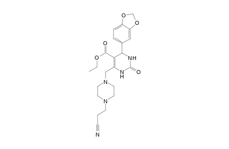 5-Pyrimidinecarboxylic acid, 4-(1,3-benzodioxol-5-yl)-6-[[4-(2-cyanoethyl)-1-piperazinyl]methyl]-1,2,3,4-tetrahydro-2-oxo-, ethyl ester