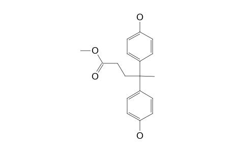 4,4-bis(p-hydroxyphenyl)valeric acid, methyl ester
