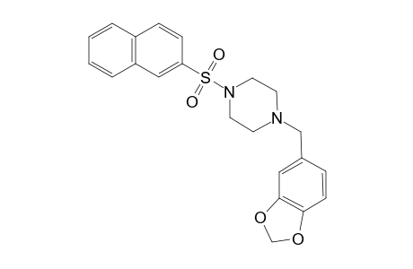 Piperazine, 1-(1,3-benzodioxol-5-ylmethyl)-4-(2-naphthalenylsulfonyl)-