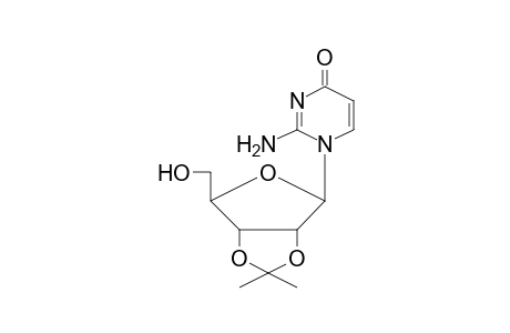 4(1H)-Pyrimidinone, 2-amino-1-[2,3-O-(1-methylethylidene)-.beta.-d-ribofuranosyl]-