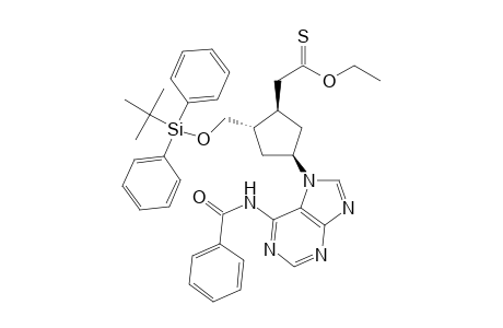(S)-c-4-[6'-(Benzoylamino)-9' H-purin-9'-yl]-t-2-{[(t-butyl)diphenylsilyloxy]methyl})cyclopentane-1-ethyl thioacetate