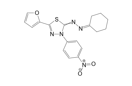 2-(Cyclohexylidenehydrazono)-5-(furan-2-yl)-3-(4-nitrophenyl)-2,3-dihydro-1,3,4-thiadiazole