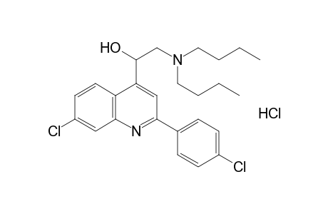 7-chloro-2-(p-chlorophenyl)-a-[(dibutylamino)methyl]-4-quinolinemethanol, monohydrochloride