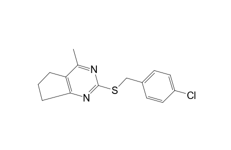 2-[(p-CHLOROBENZYL)THIO]-6,7-DIHYDRO-4-METHYL-5H-CYCLOPENTAPYRIMIDINE