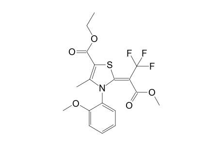 ethyl (2Z)-3-(2-methoxyphenyl)-4-methyl-2-[2,2,2-trifluoro-1-(methoxycarbonyl)ethylidene]-2,3-dihydro-1,3-thiazole-5-carboxylate