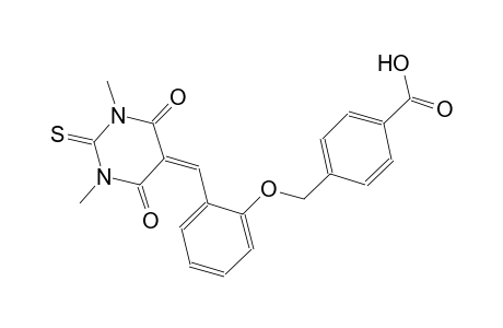 4-({2-[(1,3-dimethyl-4,6-dioxo-2-thioxotetrahydro-5(2H)-pyrimidinylidene)methyl]phenoxy}methyl)benzoic acid