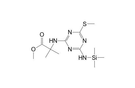 Alanine, 2-methyl-N-[4-(methylthio)-6-[(trimethylsilyl)amino]-1,3,5-triazin-2- yl]-, methyl ester