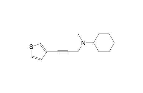 N-methyl-N-(3-(thiophen-3-yl)prop-2-yn-1-yl)cyclohexanamine