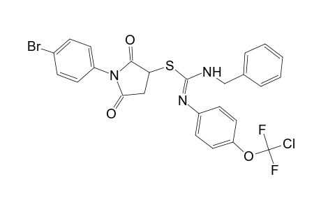 1-(4-bromophenyl)-2,5-dioxo-3-pyrrolidinyl N-benzyl-N'-{4-[chloro(difluoro)methoxy]phenyl}imidothiocarbamate