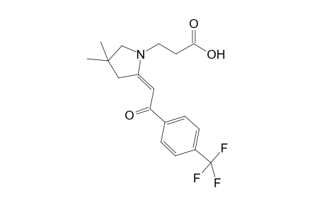 3-[(2E)-2-[2-keto-2-[4-(trifluoromethyl)phenyl]ethylidene]-4,4-dimethyl-pyrrolidino]propionic acid